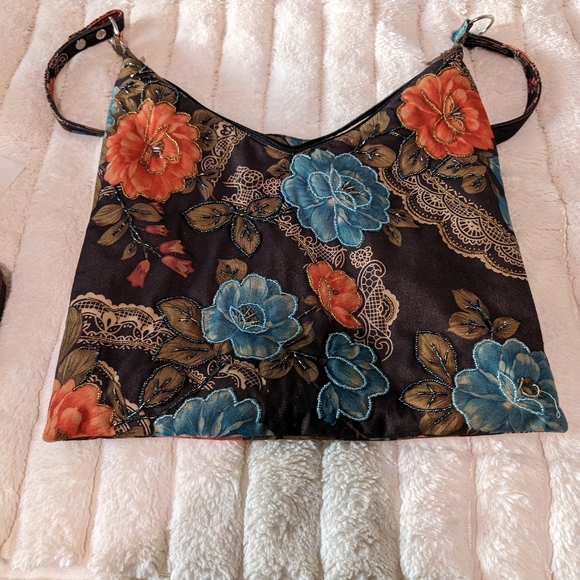 Leko London Beaded Floral Hobo Bag - Picture 1 of 11